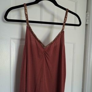 Rust cami with beading